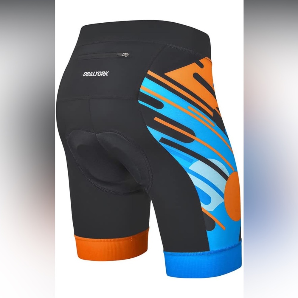 Black and Orange Athletic Compression Shorts